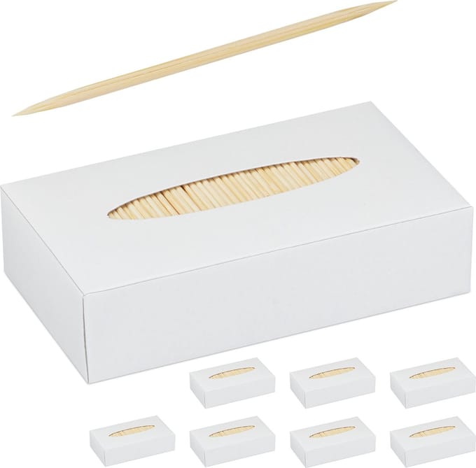 tandenstokers set van 8000 - 6,5 cm - hout