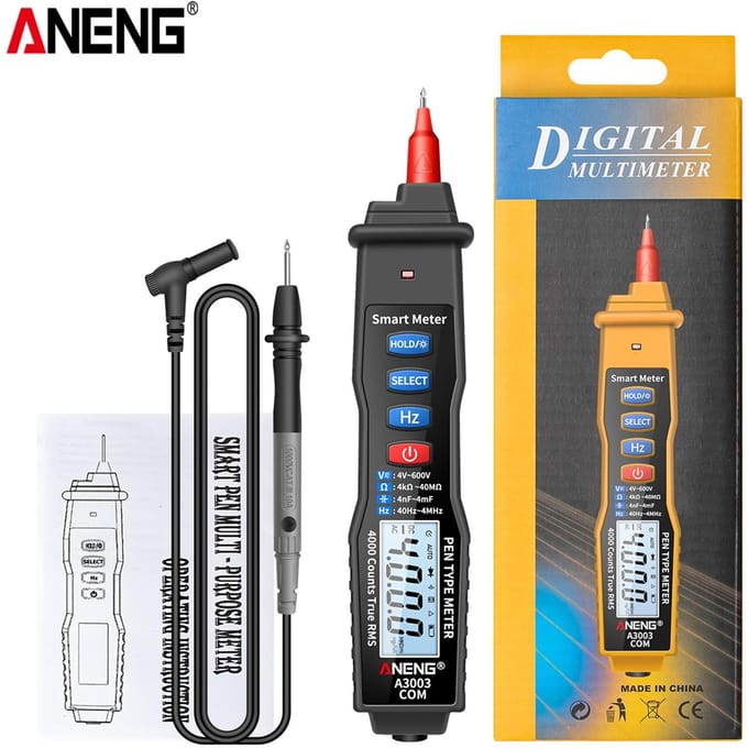 ANENG Digitale penmultimeter NCV AC/DC voltmeter Ohmmeter Weerstand Capaciteit Frequentie Live