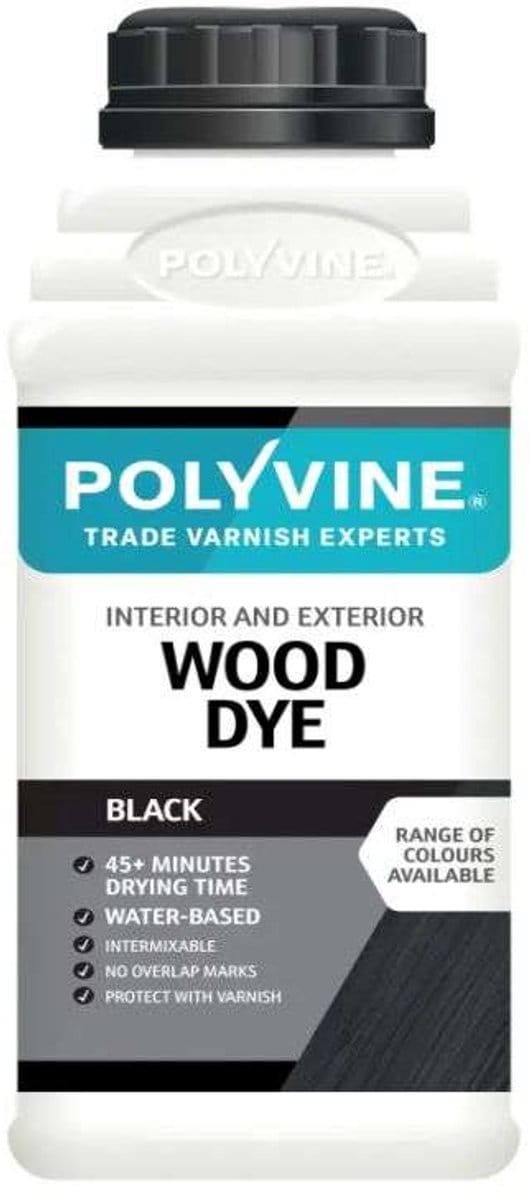 Polyvine Wood Dye-Houtbeits Zwart 500 ml