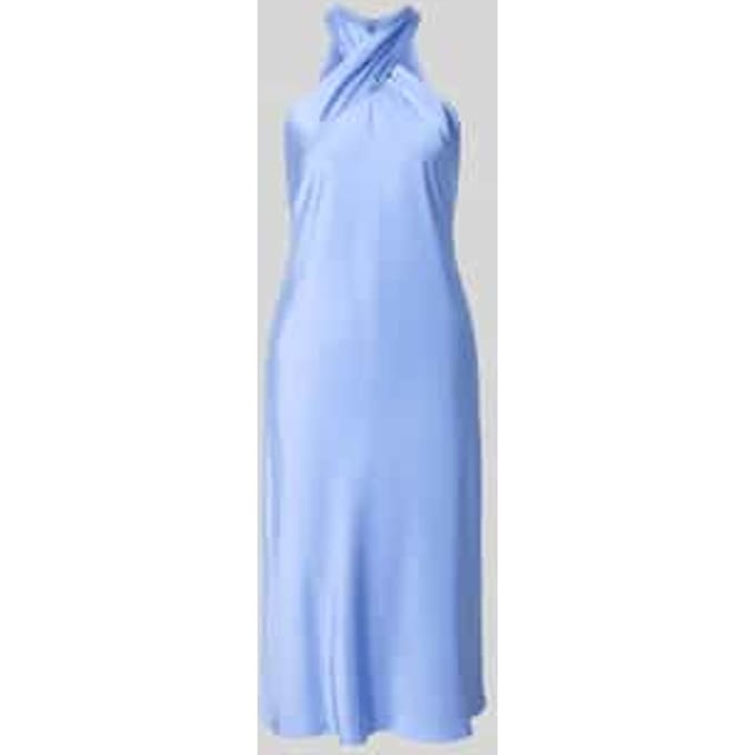 Knie-lange cocktailjurk met halter
