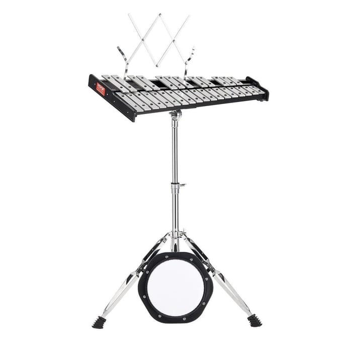 Glockenspiel Xylophone 30 Notes Kit de Cloches avec Maillets, Support et Tapis d'Entraînement
