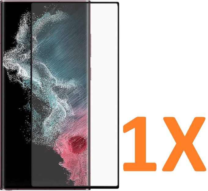 Screenprotector Glas - Volledige Dekking Scherm Tempered Glass Screen Protector - 1x Geschikt voor: Samsung Galaxy S22 Ultra