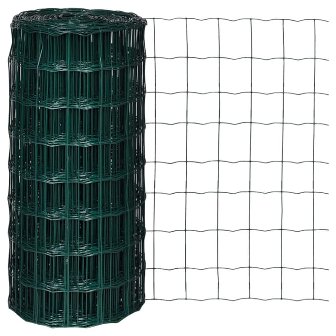 vidaXL - Euro - hek - 10x0,8 - m - staal - groen