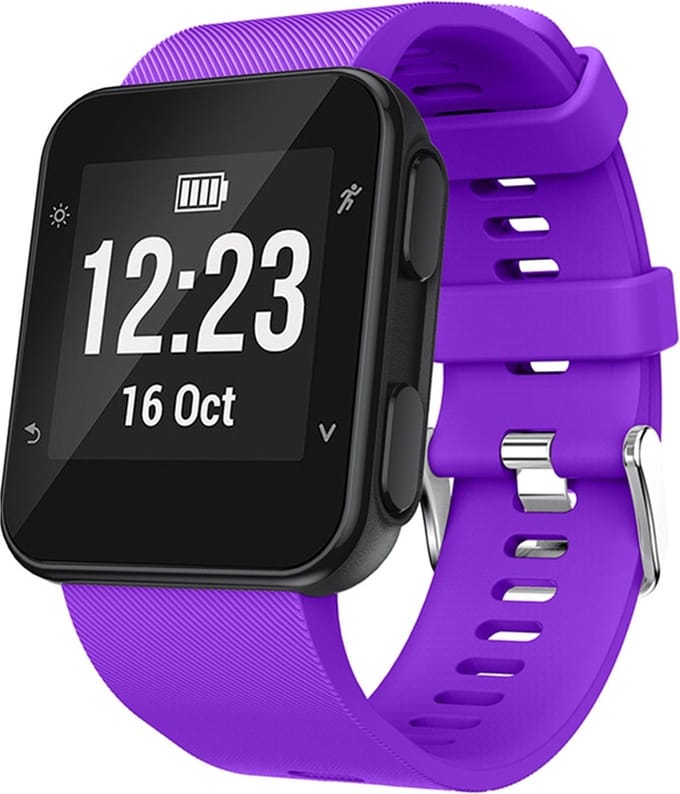 By Qubix - Siliconen bandje - Paars - Geschikt voor Garmin Forerunner 35 / 30