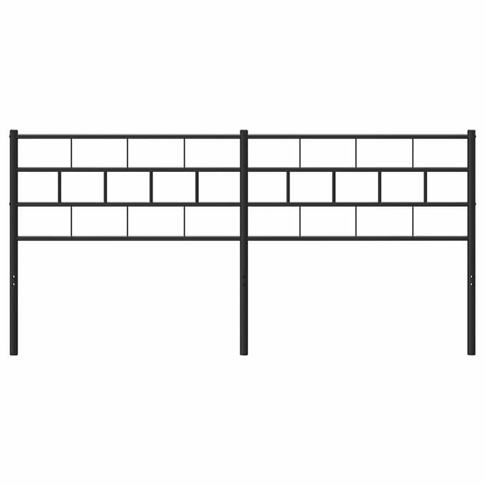 vidaXL - Vervangend - hoofdbord - 200 - cm - metaal - zwart