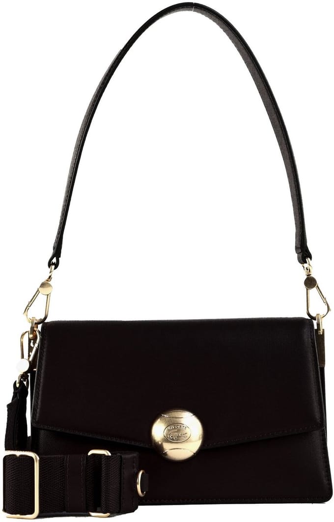 LACOSTE schoudertas Flap Shoulder Bag Noir zwart