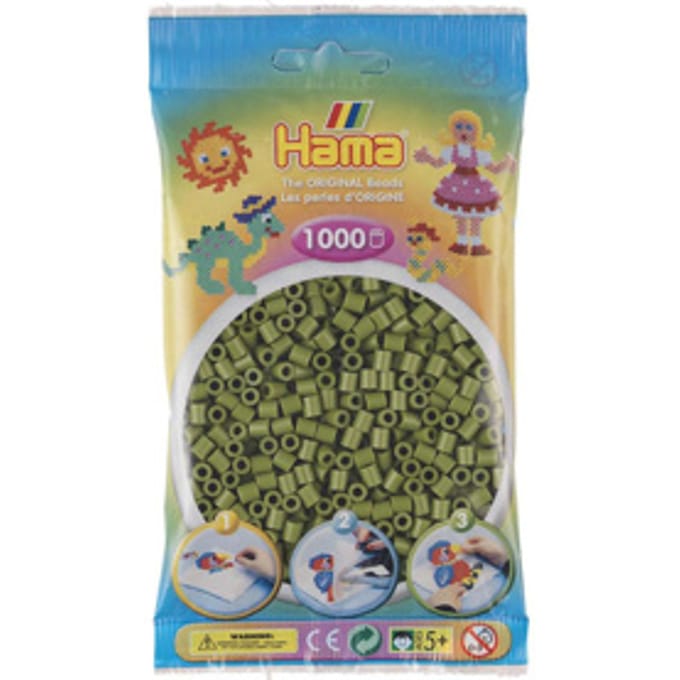 Hama Kralen 1000st nr. 84 olijfgroen Strijkkralen & -parels