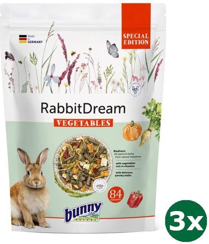 3x1,5 kg Bunny nature konijnendroom special edition vegetables