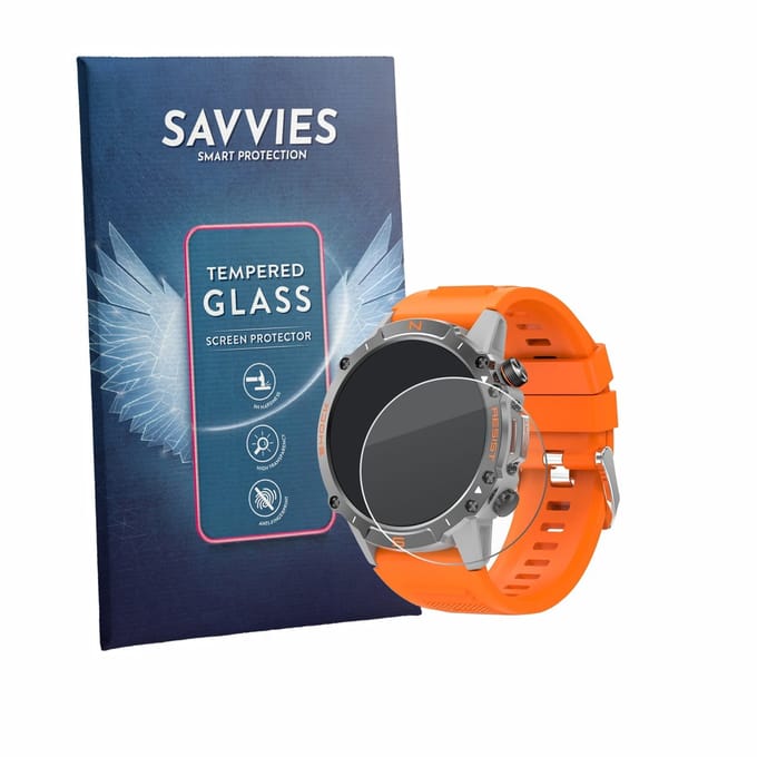 Savvies - Glas Screenprotector voor WalkerFit M6 Ultra 1.43" - Gehard Beschermglas 9H