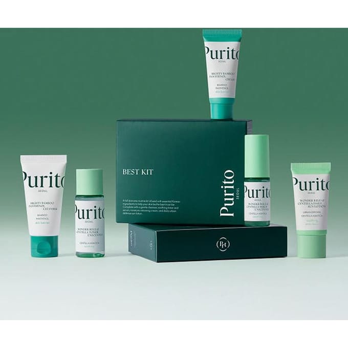 Purito Seoul Beste Kit Hypoallergene Bestseller Mini 5-Stappen Set black
