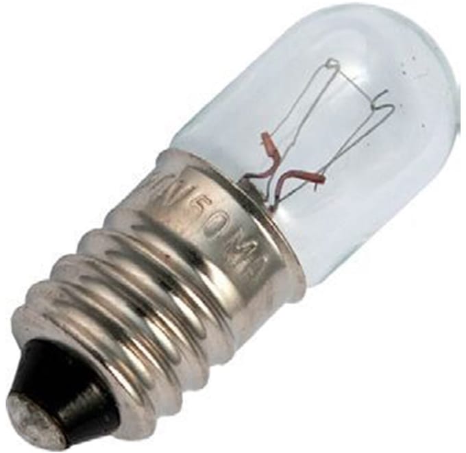Signaallamp E10 60V 5W - 83 mAh - Per stuk - T10 Gloeilamp Ø10mm - 28mm - 2500K - Dimbaar