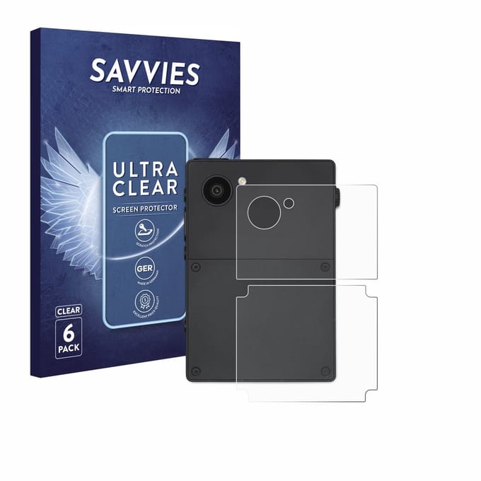 Savvies - Screenprotector voor Light Phone 3 (Achterkant) - Folie Beschermfolie transparant 6 Stuks