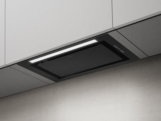 Elica Lane BL/A/52 Inbouwkeukenkap, Zwart zwart