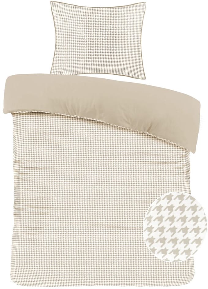Papillon Joep Dekbedovertrek - Eenpersoons - 140x200/220 cm - zand