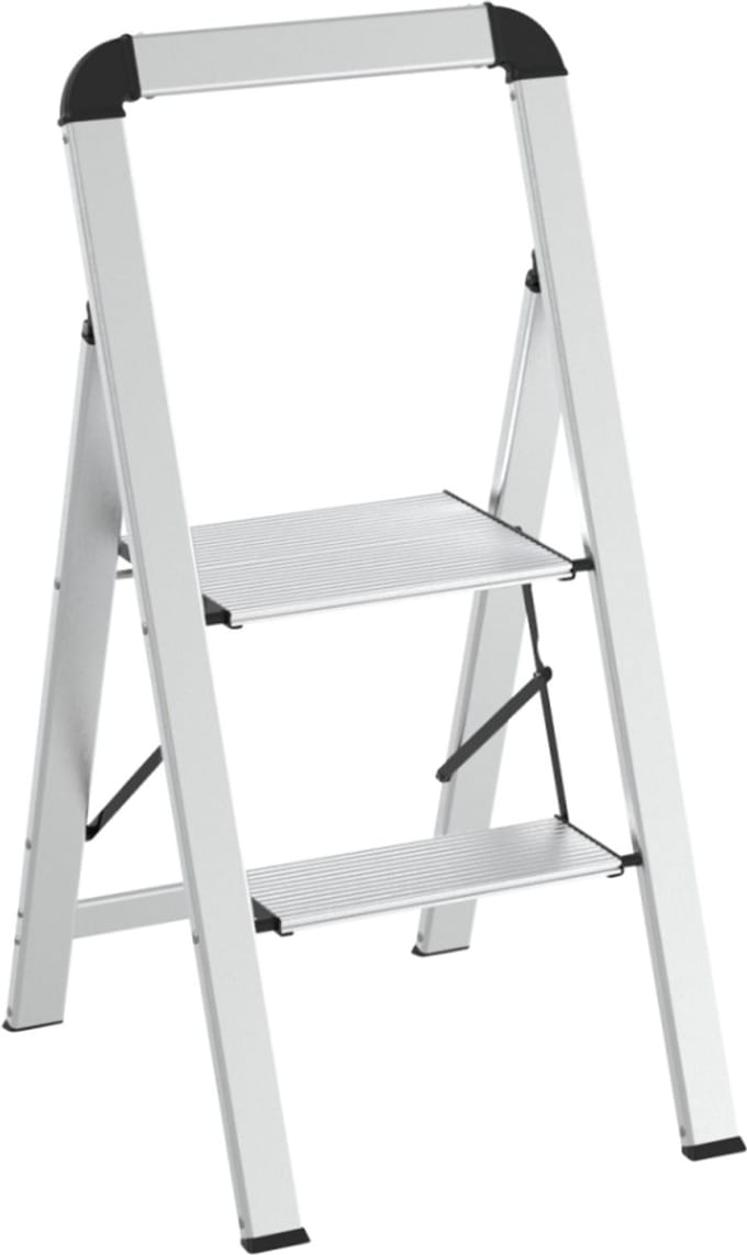 Escalo - Trapladder - Ultraslim - Aluminium - Inklapbaar - 2 treden