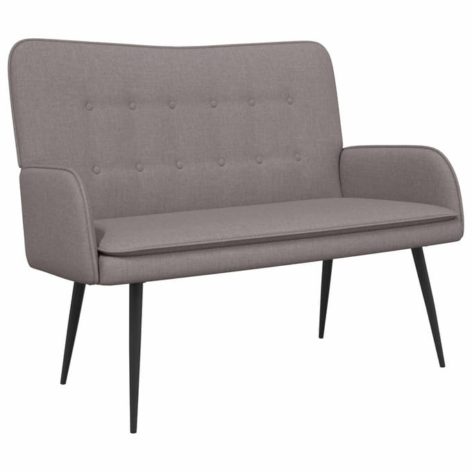 vidaXL - 2-Zits - Sofa - Taupe - 115 - x - 61 - x - 87 - cm - Stof
