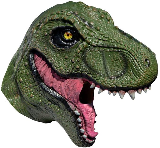 MikaMax Dinosaur Mask - Realistisch Latex Full Head Dino Masker met Open Mond