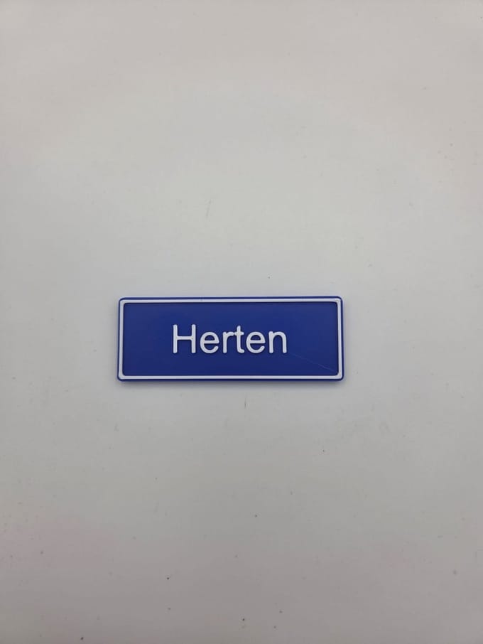 Koelkast Magneet plaatsnaam 8 X 3 CM Herten