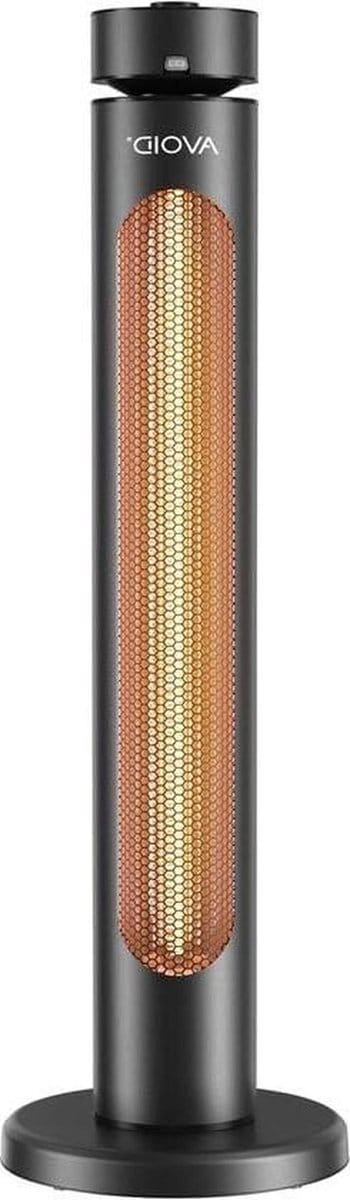 Terrasverwarmer Elektrisch - Staande Heater - Buiten Genieten - Instelbare Temperatuur - 2000W Vermogen - Zwart
