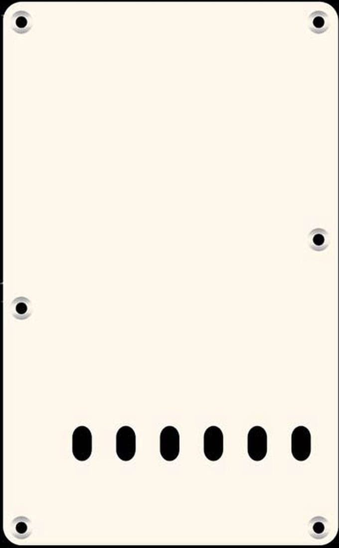 Boston BP-113-VW back plate, string spacing 11,2mm, 1 ply, standard Stallion, 86x138mm, vintage white