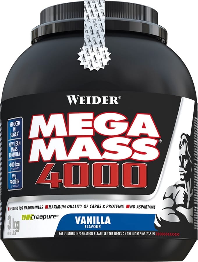 Weider Mega Mass 4000 - Massgainer - 3000 Gram - Vanille