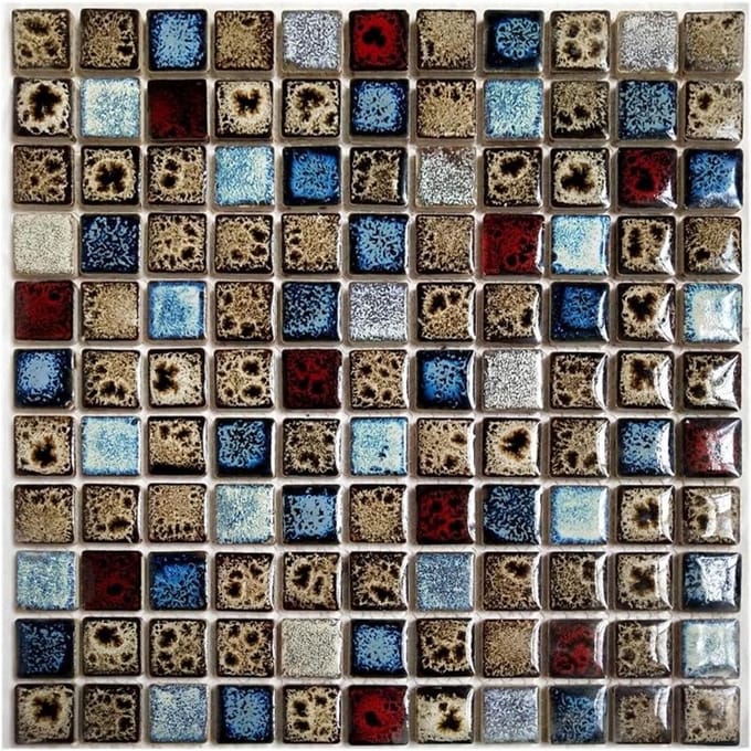 Mozaïek Tegels - Kleine Vierkanten - Hobby Kunst - Glanzend Kristal Effect - 100 Gram - Gekleurd