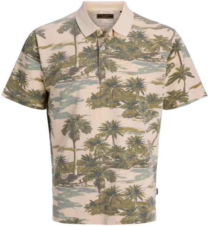 regular fit poloshirt met florale all-over print model 'Hawaii'