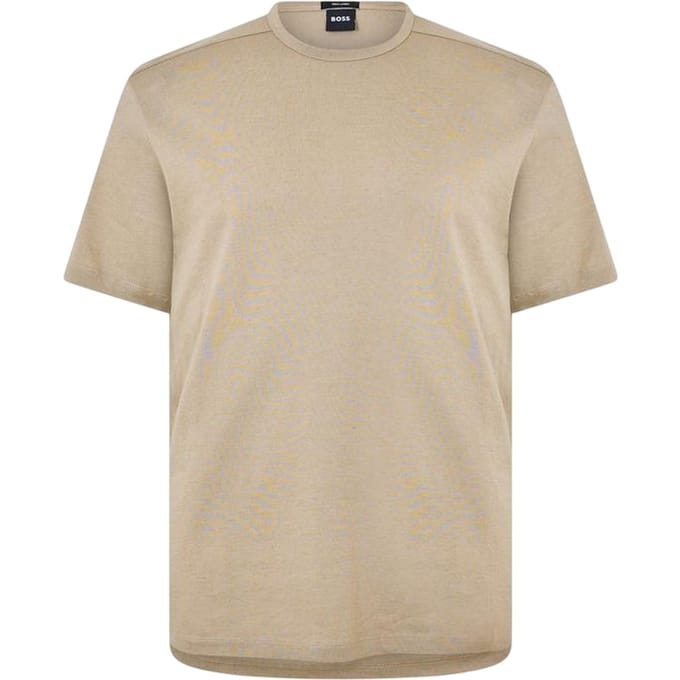 Boss Heren Tiburt Effen T-shirt (Donker Beige)