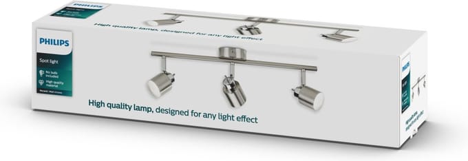 Philips Meranti opbouwspot - 3-lichts - nikkel