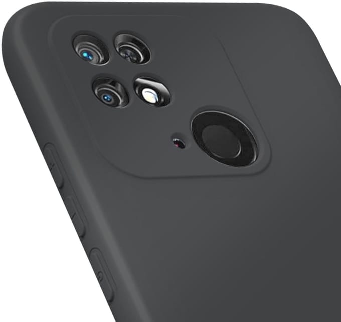 Jaym, Hoesje geschikt voor Xiaomi Redmi 10C - Siliconen met Microvezel, Zwart