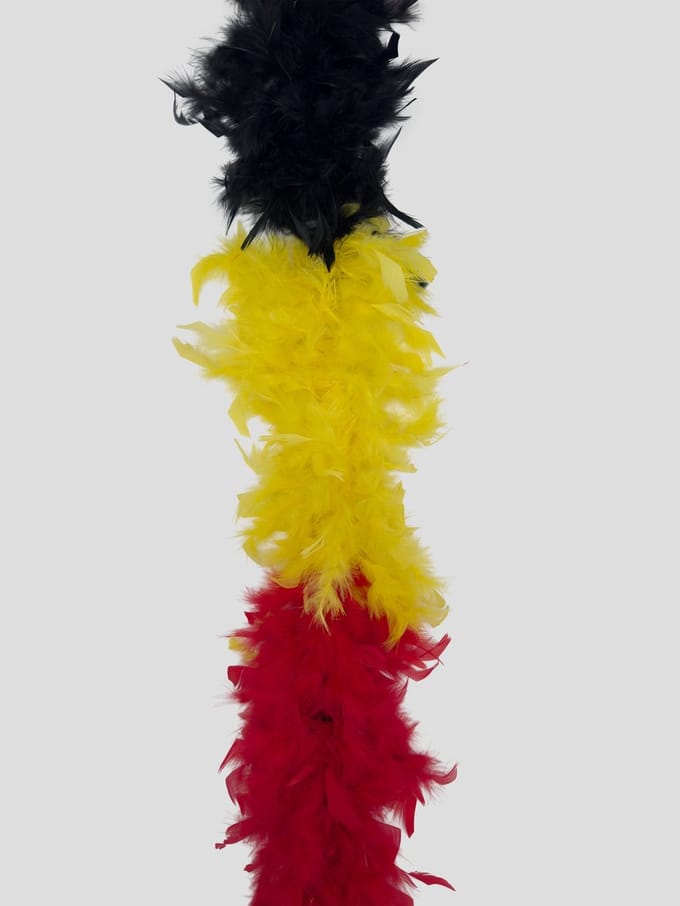 20 stuks: Boa 50g - 180cm - zwart - geel - rood