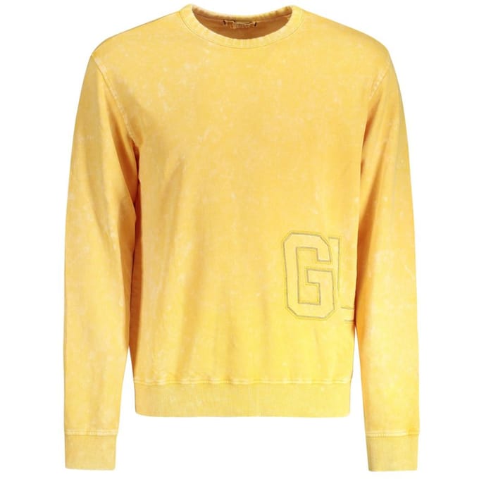 Guess Jeans Gele Katoenen Mannen Sweater