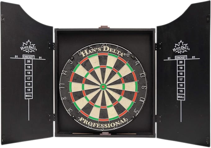 Professioneel dartbord met varkenshaar en metalen versterking