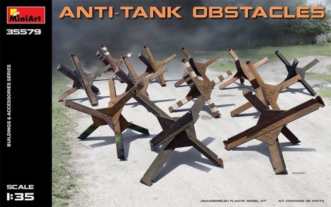MiniArt Modelbouwpakket Militaire voertuigen - 35579 Anti tank obstacles Plastic - 1:35 - Modelbouw