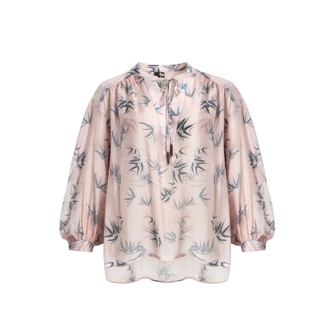 Blouse met lange mouwen met strikvrouw Mat Fashion
