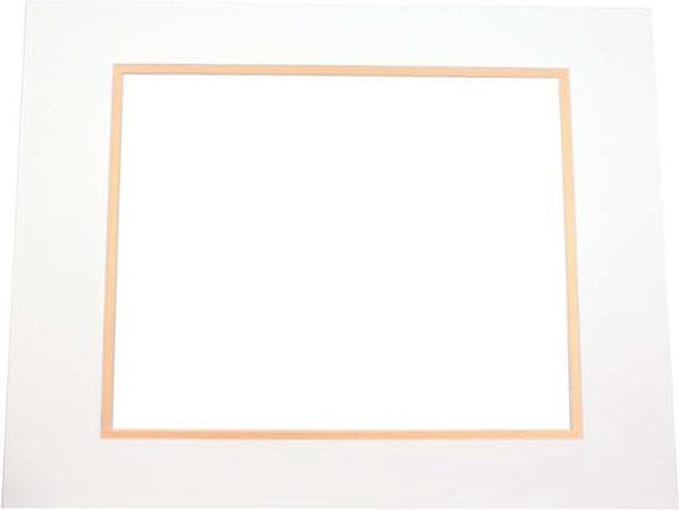 Passepartout Dubbeldik Ivoor/Goud 20,3x25,4cm (10 stuks)