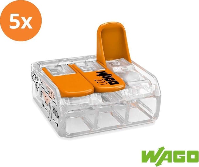 Wago lasklem 3-voudig 221-413 (5 stuks)