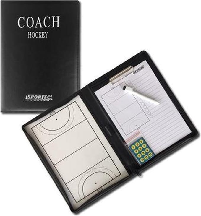 Sportec Coachmap Hockey Magnetisch 52 X 36 Cm Zwart