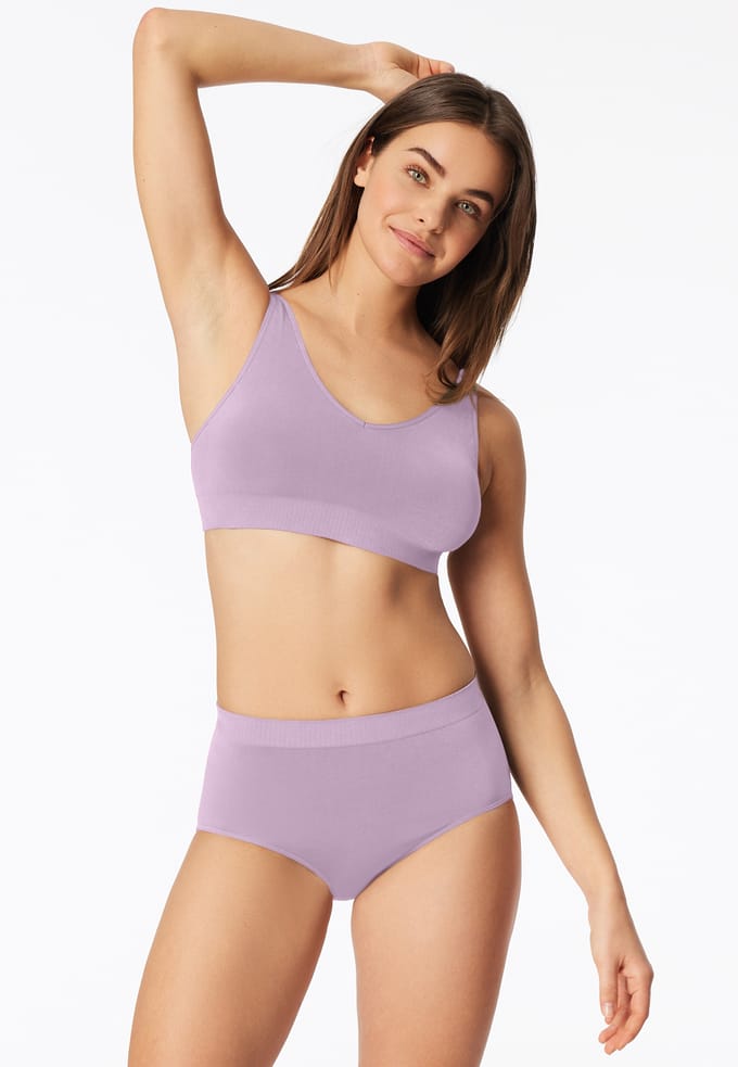 Zachte BH met uitneembare pads, kleur orchid - Classic Seamless S