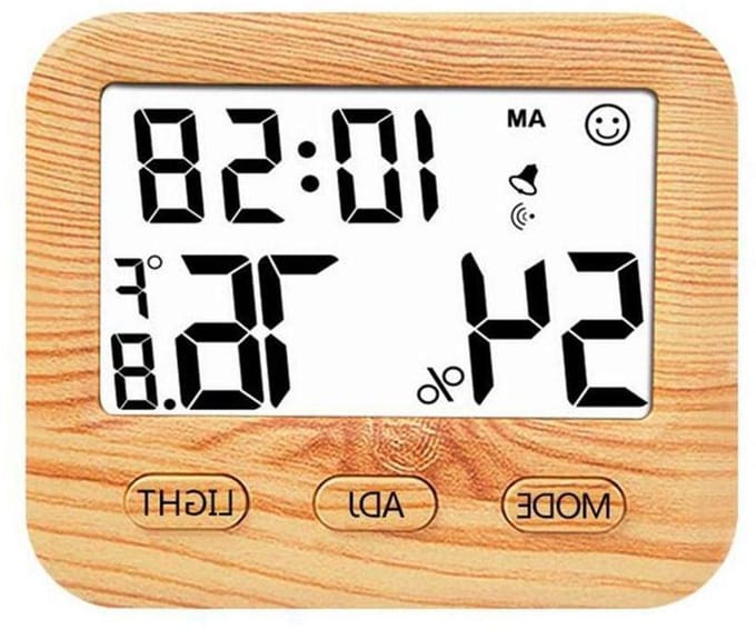 Digitale Thermometer - Hygrometer Vochtmeter - Binnenklimaat Monitoren - Emotie Indicator - 14°F tot 122°F - Houtkleur