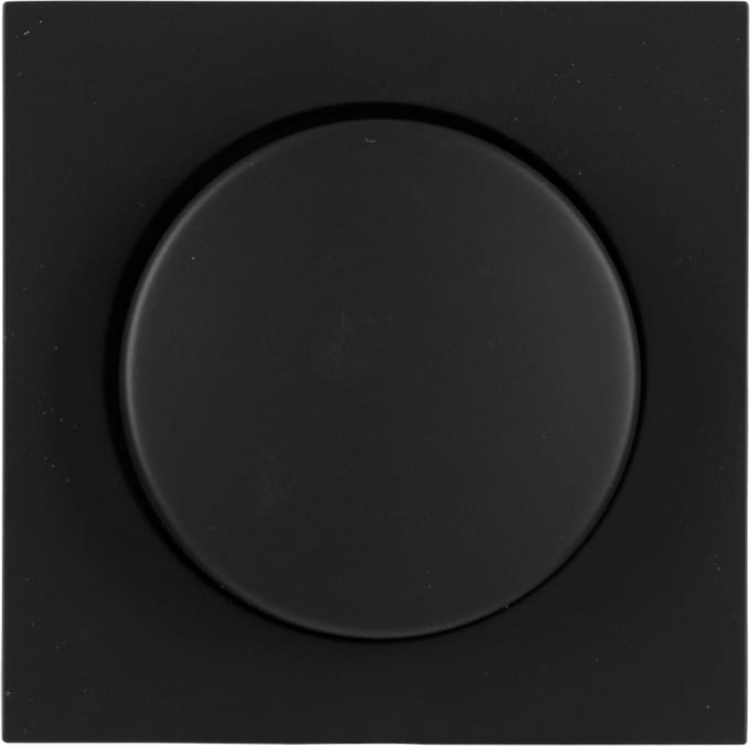 Q-Link S-Line centraalplaat - met knop - dimmer - mat zwart