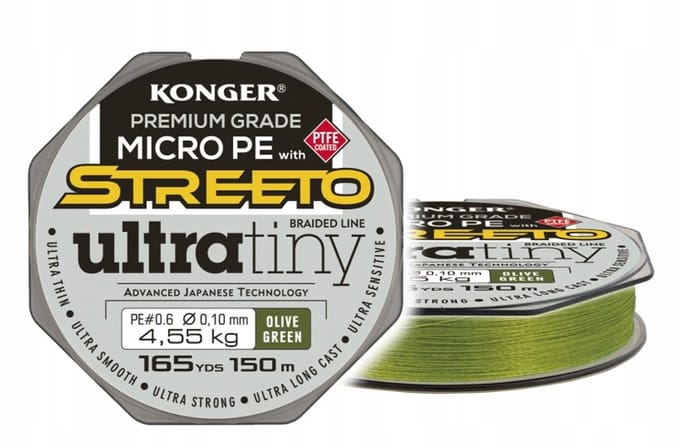 Konger Streeto Ultra Tiny Groen 0,06mm Vislijn - 150m