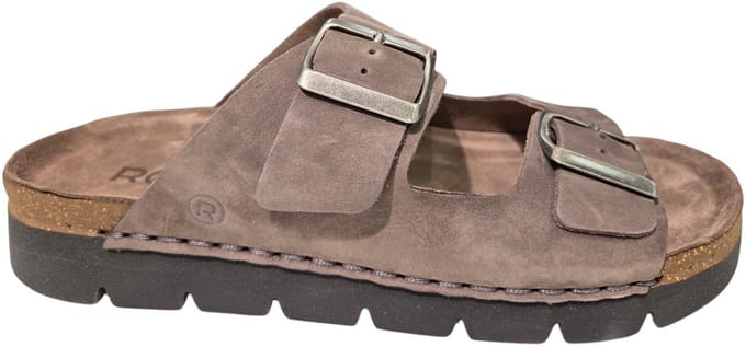 Rohde 6703 71 Slippers Bruin Nubuck Heren - Bruin - 46