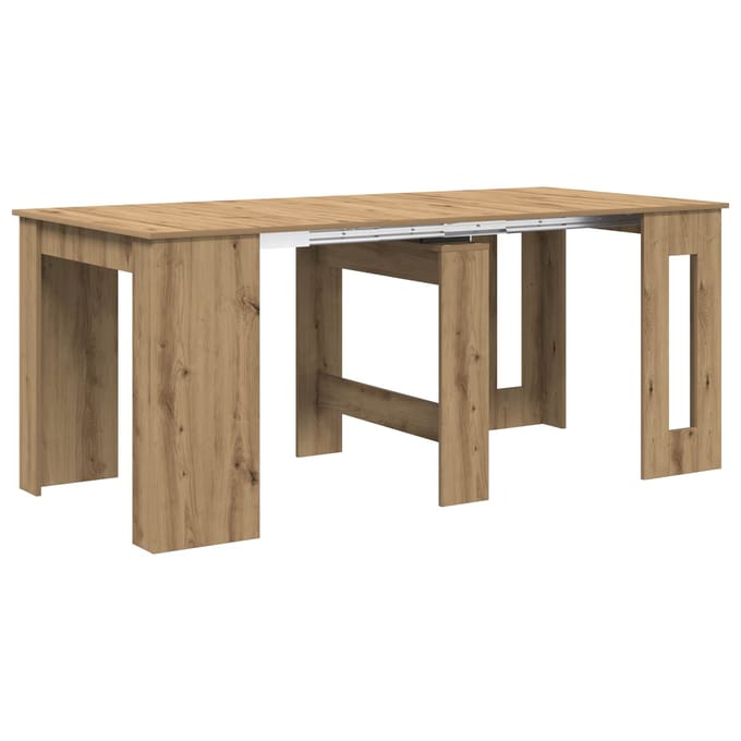 vidaXL - Eettafel - Artisanaal - eiken - 180 - x - 85 - x - 75 - cm - Bewerkt - hout