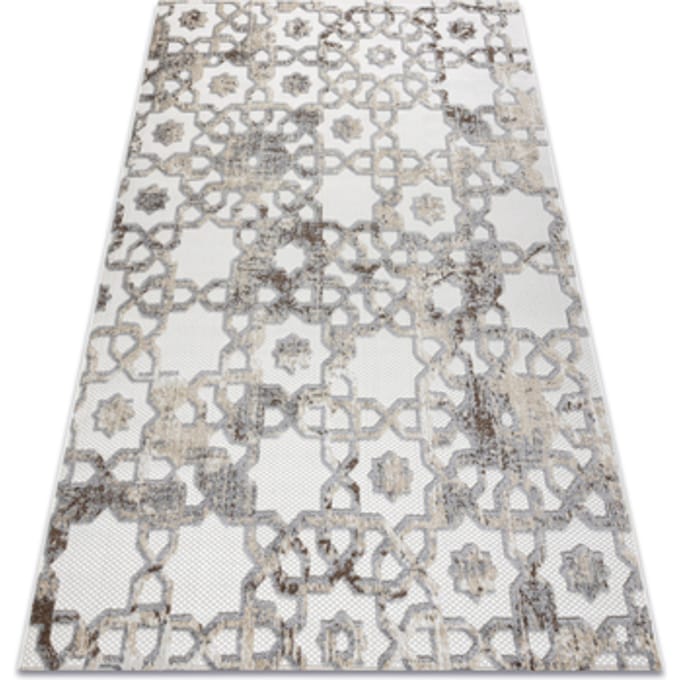 Kleden Rugsx Tapijt Structureel SOLE D3882 Ornament Plat geweve 80x150 cm