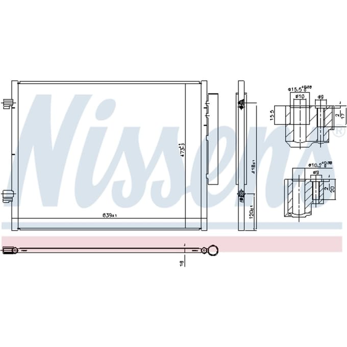 Condensator, airconditioning NISSENS 941066