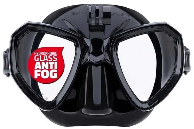 Salvimar Trinity Anti Fog Speervissen Masker Zwart