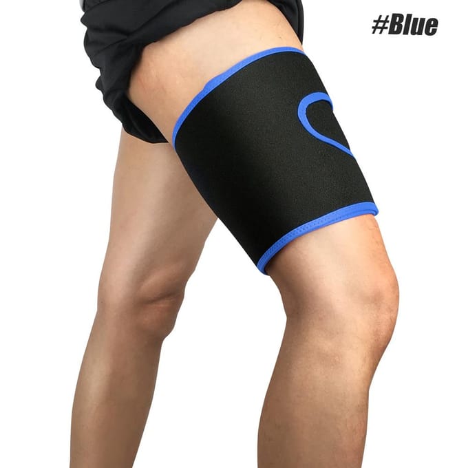1 stuks dijbeenbrace ondersteuning hamstring wrap compressie mouw trimmer voor getrokken hamstring spierverstuikingen quadriceps