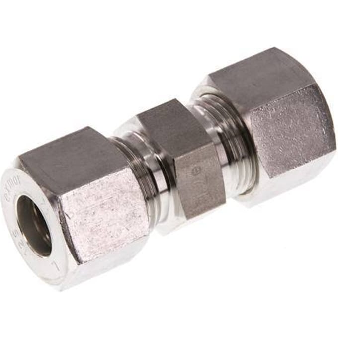 12S RVS Rechte Knelfitting 630 Bar DIN 2353 - FL2S-O-ST-12-S