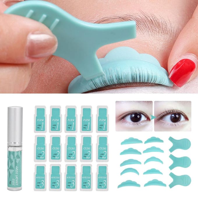 Wimperpermanentset Herbruikbare Wimper Siliconen Patch Krulset Wimperlift Tool white